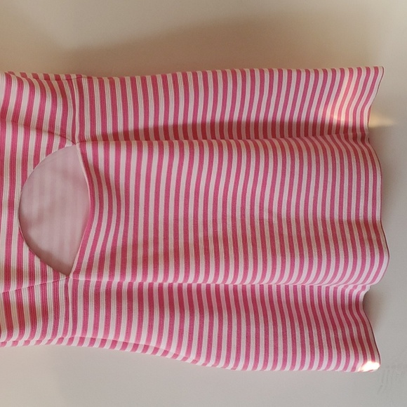 Lilly Pulitzer Whiting Hotty Pink Ottoman Stripe Cut Out Jersey Shift Dress - Picture 8 of 14